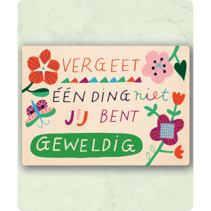 Postkaart Jij bent geweldig